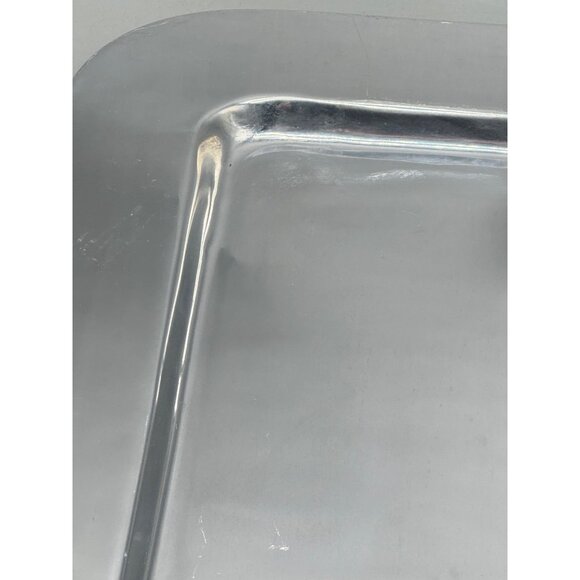 pewter rectangle tray lip old town imports centerpiece made Mexico signed READ - Picture 5 of 12